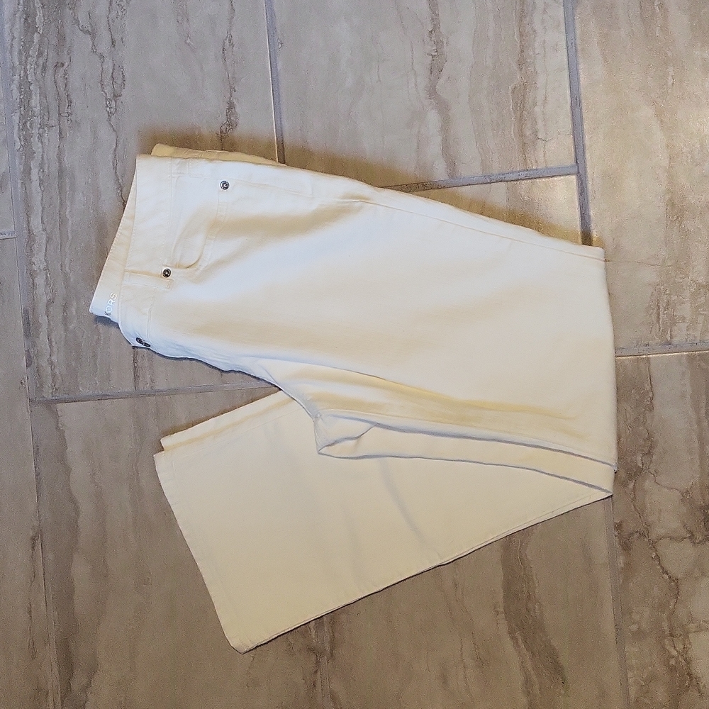 Michael Kors White Bootcut Jeans
